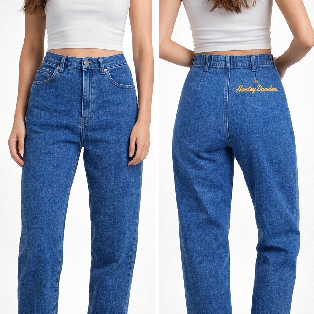 HARLEY DAVIDSON Vintage Mom Jeans. Size 6